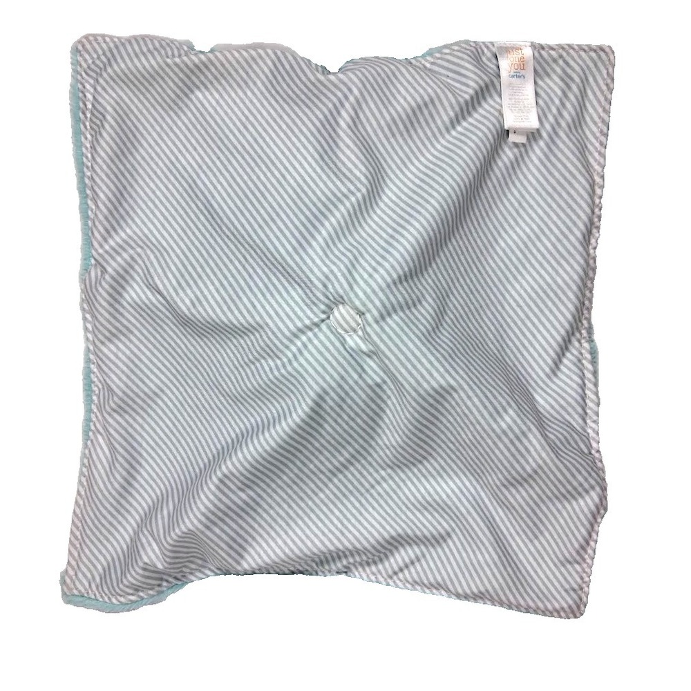Carter's Just One You Blue Alligator Crocodile Baby Security Blanket Lovey Gray - Picture 4 of 4
